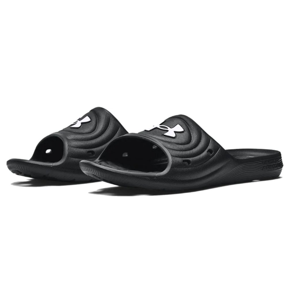 🔥3 x Host Pick🔥NEW Under Armour Locker IV Slide Men's 3023758 001 Size 9 Black - Picture 2 of 5